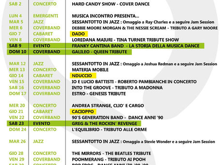 Si apre la programmazione di Luglio al Sessantotto Village!