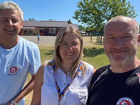 Deputy Leader of BCP Council, Millie Earl, visits Poole Town FC Wessex training facilities