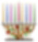 Tree of Life Menorah - Handcrafted Painted Glass Menorah Ner Mitzvah