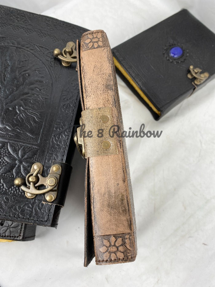 Thumbnail: Seven Chakra India Handmade Embossed Leather Journal