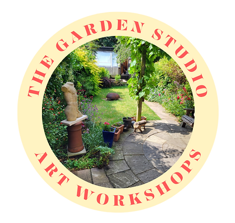 View of garden with home studio