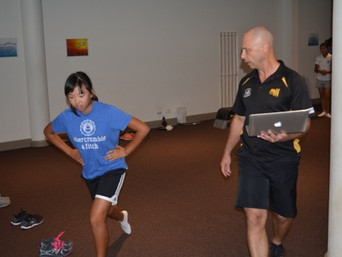 Our specialist fitness coach for our juniors, Richard, conducts a fitness test