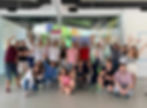 Payhawk's team in front of their office at Campus X, Sofia