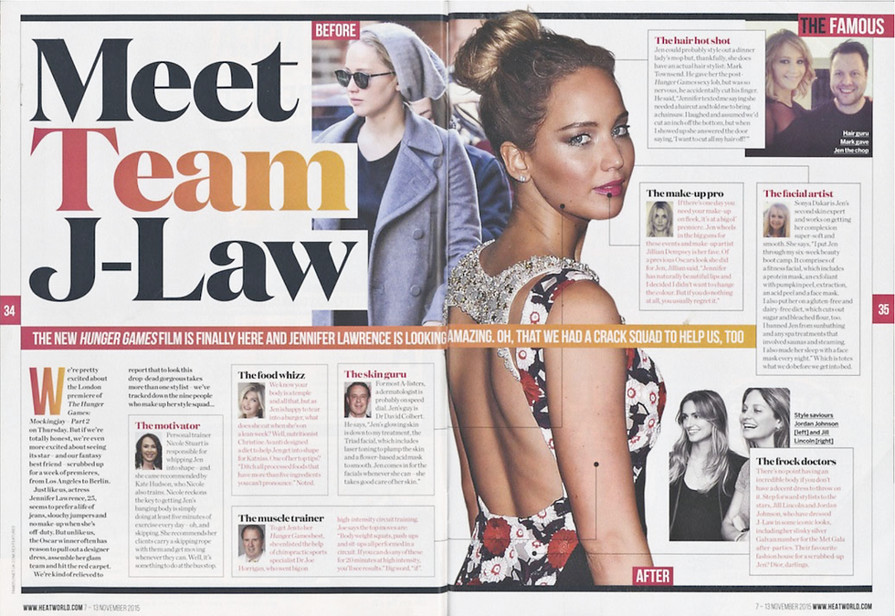 Image 6 - Heat Magazine England, 'Meet Team J-Law' editorial, 2015, magazine