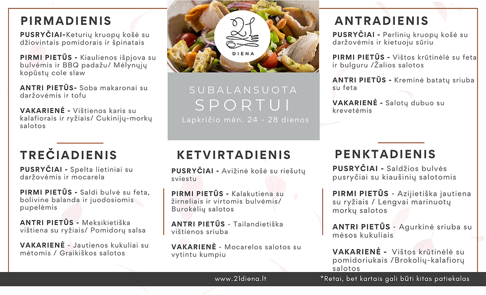 Trečia savaitė Sportas