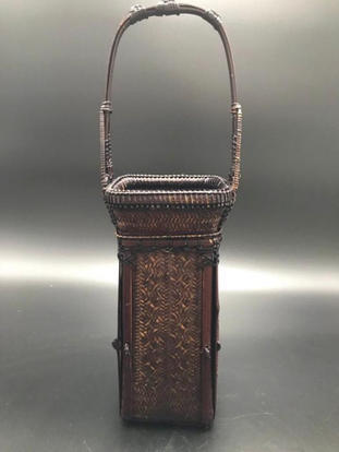 Bamboo flower ikebana basket