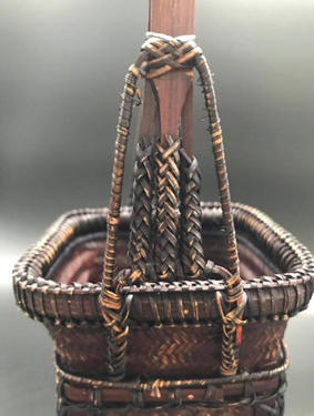 Bamboo flower ikebana basket