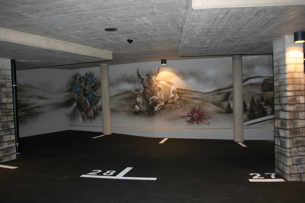 Mural Wandmalerei Hotel Pierer Tiefgarage | Teichalm