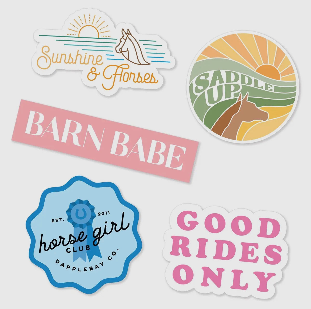 Horse girl sticker pack