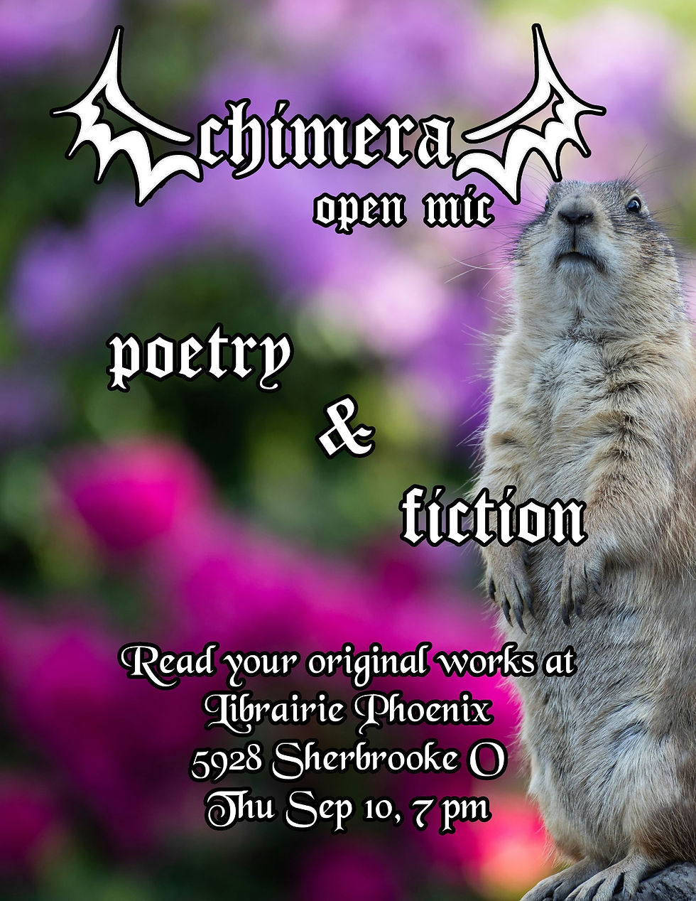 Chimera: micro ouvert pour poesie et fiction § Chimera Open Mic