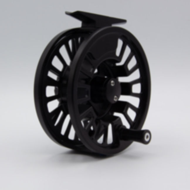 Moulinet en aluminium noir pour soie #5 à #8