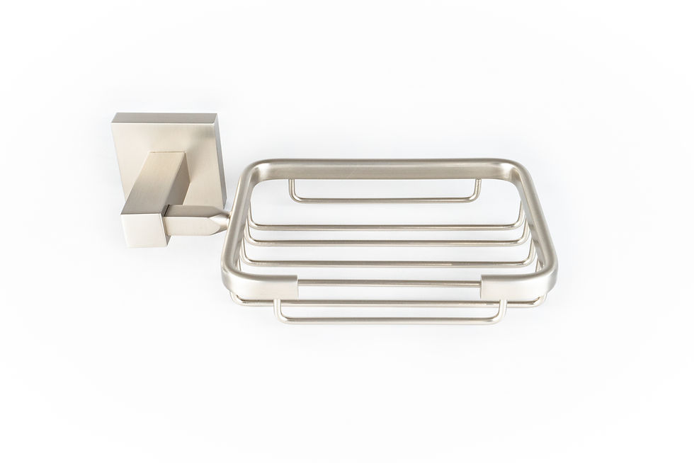 Product image of Italia Collection Capri Soap basket in brushed nickel model CA3606BN on white background