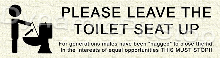 30x8cm Toilet Seat Door Tin Sign