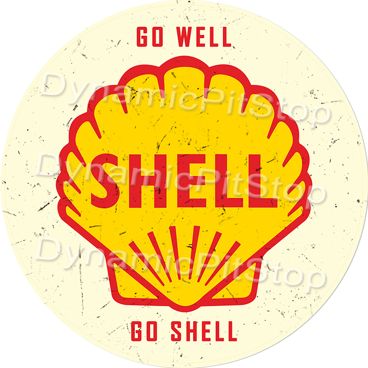 60cm Shell Logo Round Tin Sign