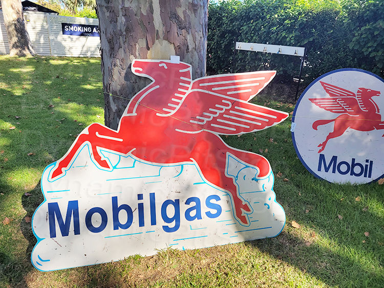 Thumbnail: HUGE 1.5M Cutout Mobil Gas Garage Sign Workshop Man Cave Australian