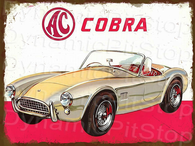 Cobra Rustic Tin Sign, Garage, Man Cave Workshop Australian Made