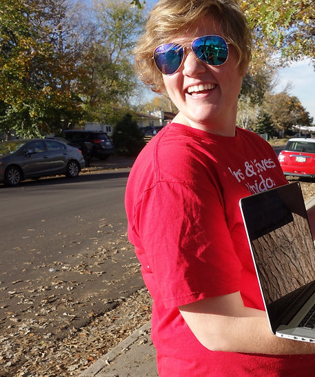 Shawna smiling during doorknocking in Denver