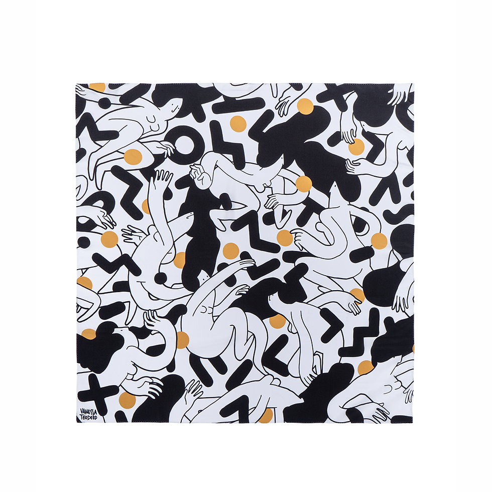 Scarf Silk Vanessa Teodoro Grande - Gold