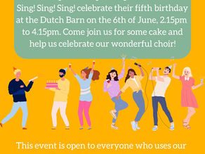 Sing! Sing! Sing! is having their fifth anniversary and you're invited!