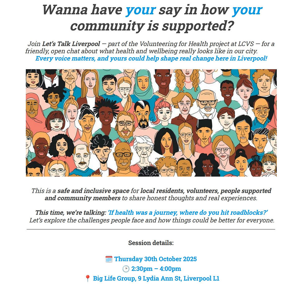 Let’s Talk Liverpool Volunteering for Health Project