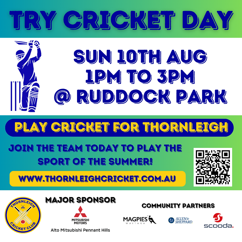 Try Cricket Day - ALL WELCOME