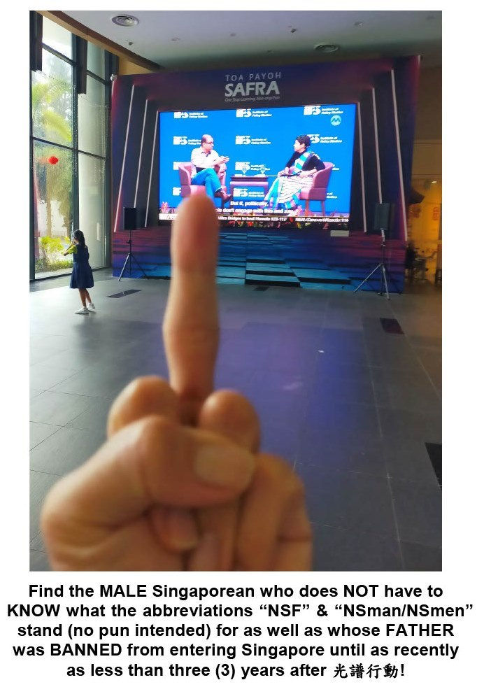 ஜனில் ஆருஷா புதுச்சேரி
doctor 楊康海 alvin shyster 大芭窯 預備軍 戰備軍人協會俱樂部 safra 徵兵制 國民服役 採訪 இந்திராணி ராஜா sell-out sellout paternal uncle father hypocrisy conscription lifelong reservist liability 莊明湖 林清祥 communist threat 冷藏行動 1963 光譜行動 1987 1990 dominic james paternal uncle 林紹權 ivan