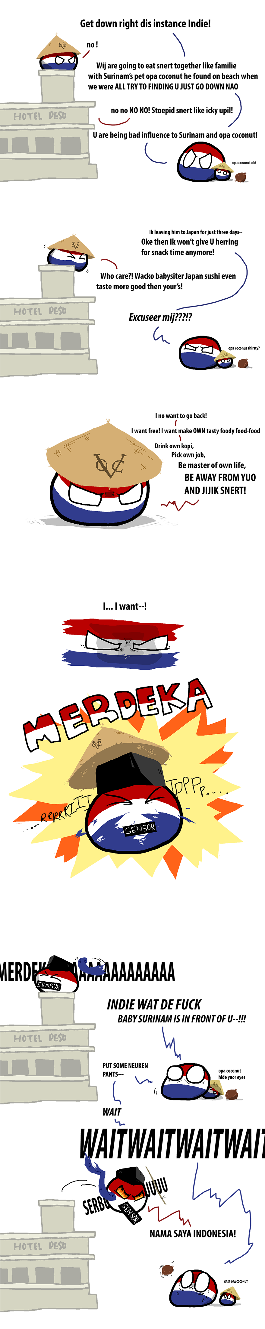 Surabaya Hotel Yamato Incident Majapahit 1945 Java Indonesia Netherlands Suriname Paramaribo Batavia Jakarta Dutch East India Company VOC West GWC Caribbean coconut islands archipelago