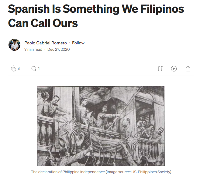 Miguel Cuenco y Diosomito Spanish Philippines Paolo Gabriel Romero Sunday, 27th December 2020