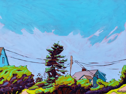 Monhegan Island Painting Oil Paint Original Landscape Portland Maine Gallery James Mattison Contemporary Art Portrait Artist Old Port New England Wall Art Motif Fine Art