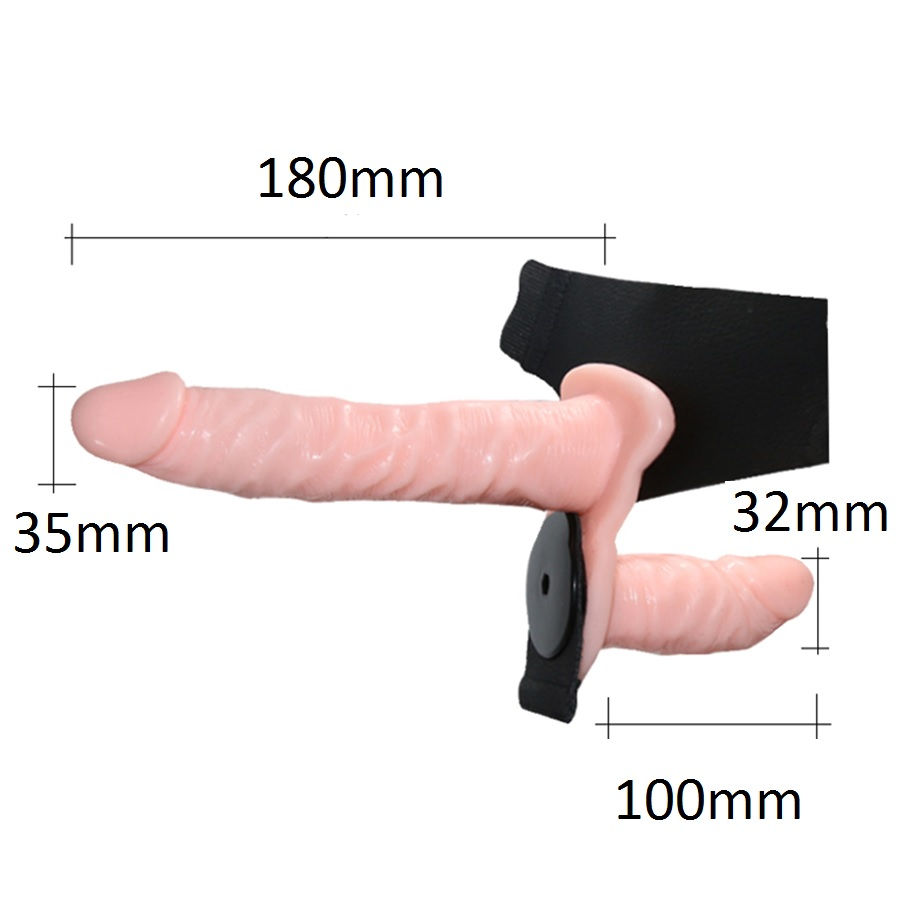 Miniatura: STRAPON ULTRA DOBLE DILDO VIBRADOR REALISTA