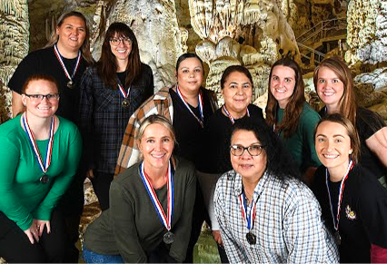 Team photo at Natural Bridge Caverns