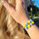Thumbnail: Tie with blue-yellow stones