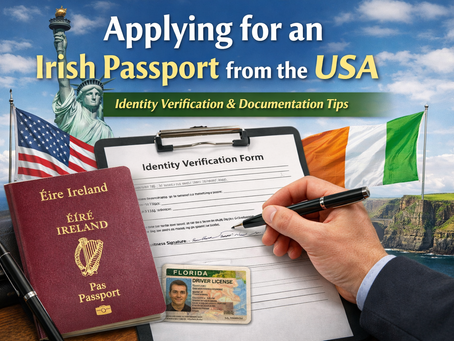 Irish passport identity verification form USA