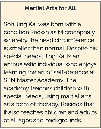 Me Books: SEN Master Academy teaches children with special needs using martial arts as a form of therapy.
