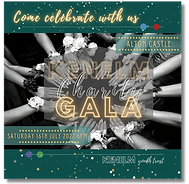 Event flyer for the Kenelm Charity Gala at Alton Castle on Saturday 16th July 2022 at 6pm, presented by the Kenelm Youth Trust.