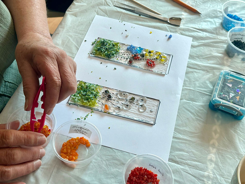 Thumbnail: Fused Glass Suncatchers Workshop - 26th September 2026, 10.30am - 12.30pm. 