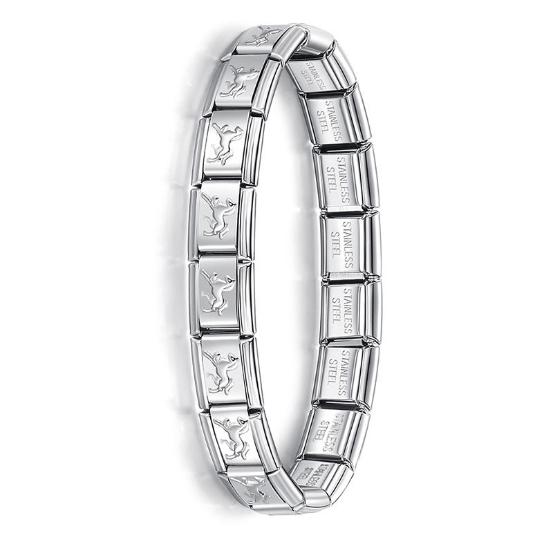 Thumbnail: Hapiship - New women's jewelry collection: bracelet with pendants on 9 mm wide I