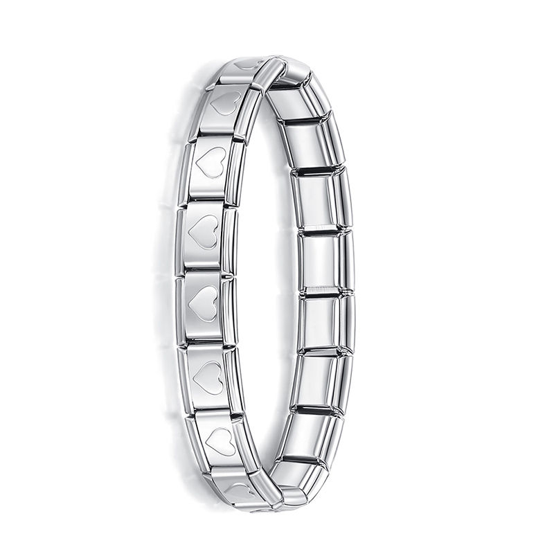 Thumbnail: Hapiship - New women's jewelry collection: bracelet with pendants on 9 mm wide I