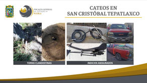 FGE Puebla detuvo a 6 personas en cateo y detección de toma clandestina