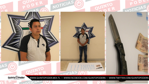 Detenido presunto narcomenudista de “Los Lecona” en Chignahupan.