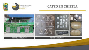 La FGE detuvo a una mujer y aseguró droga durante cateo en Chietla