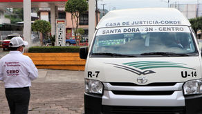 Realiza SMT operativos de sana distancia en transporte en Huauchinango