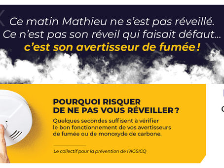 Vérifiez vos avertisseurs ! Ne laissez-pas le feu ou le monoxyde de carbone vous surprendre