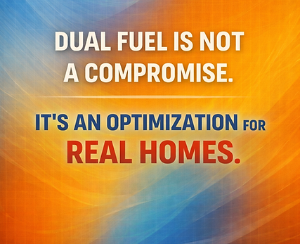 Dual fuel heat pump and furnace system optimization for cold climate homes