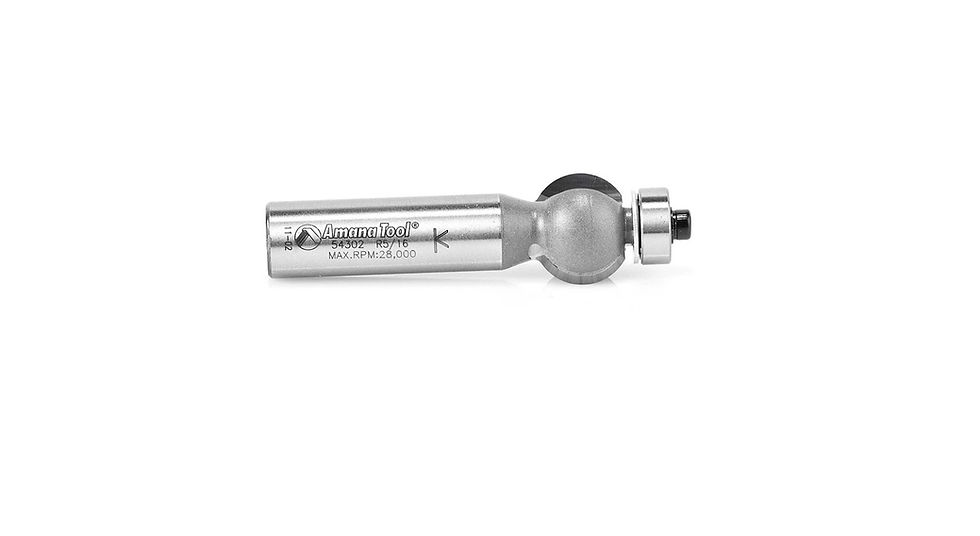 Miniatura: Amana Tool 54302 Fresa de Carburo de Tungsteno para ranurar 5/16 R x 3/4 D x 1/2