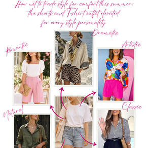 one outfit for every style personality: classic, romantic, natral, dramatic, artistic