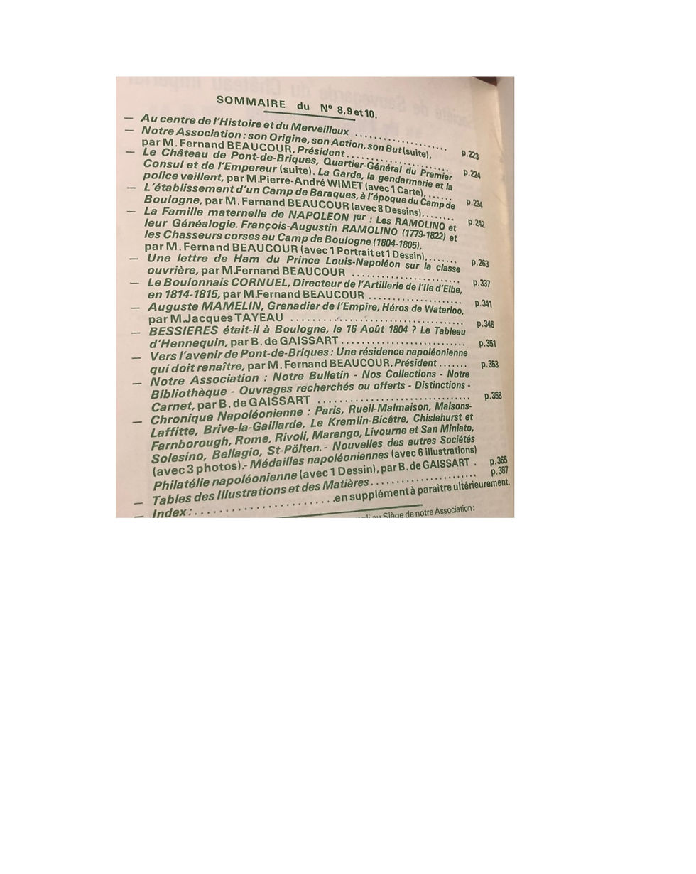 Miniature : Etudes Napoleoniennes N°08, 09 et 10
