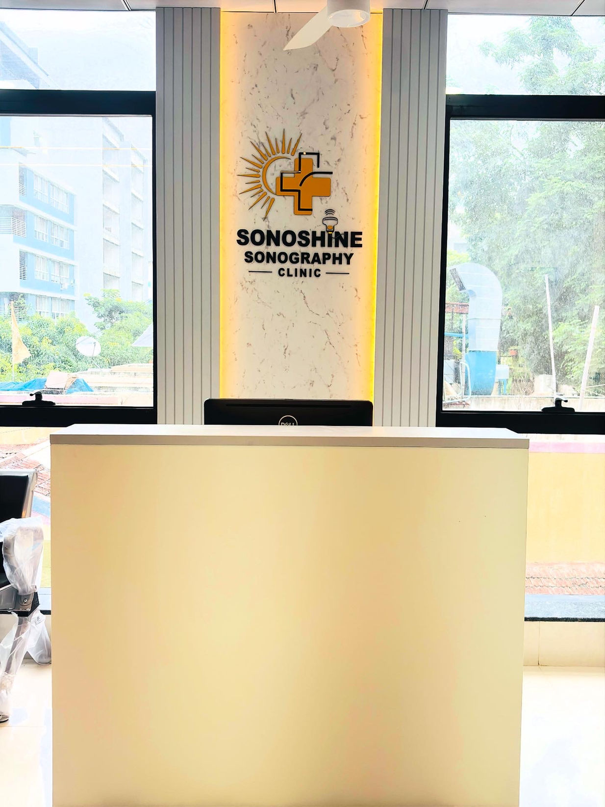 Reception in sonography clinic near you