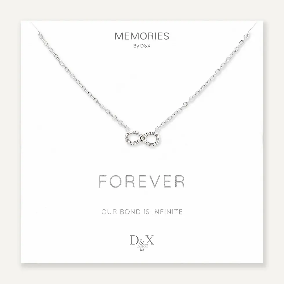 Thumbnail: Memories Short Chain White Gold Plated Stainless Steel Necklaces