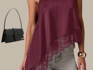 Milumia Women’s Y2K Halter Lace Top Review: The Viral Asymmetrical Tank Top Trending on Pinterest & TikTok